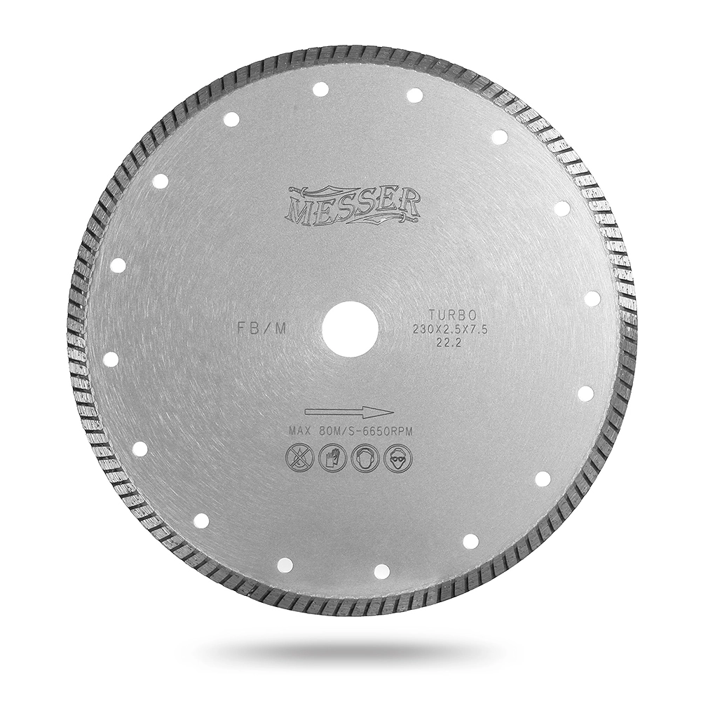 Диск турбо для резки бетона FB/M, сухой, 180D-2.3T-7.5W-22.2