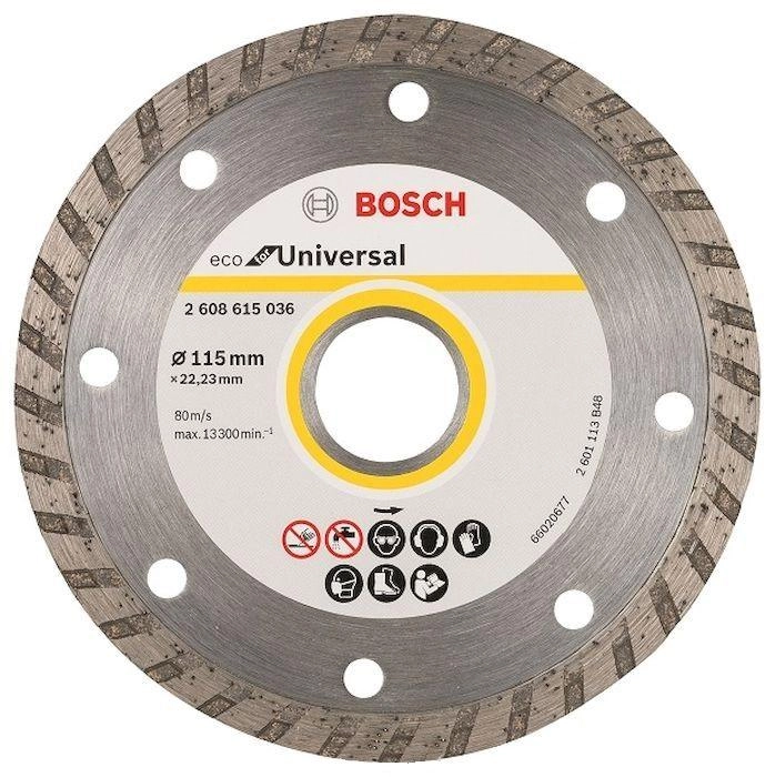 Круг алмазный BOSCH ECO UNIVERSAL TURBO (2608615036) Ф115х22мм универсальный