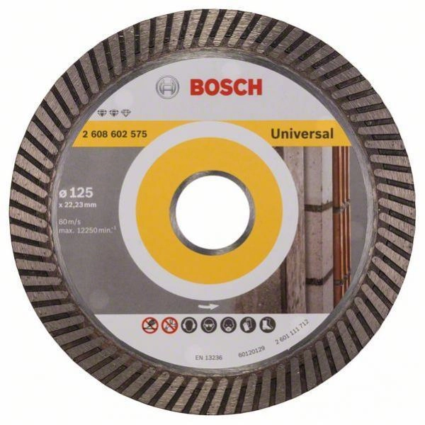 Круг алмазный BOSCH EXPERT FOR UNIVERSAL TURBO (2608602575) Ф125х22мм универсальный