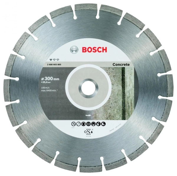 Круг алмазный BOSCH STANDARD FOR CONCRETE (2608603805) Ф300х25.4мм по бетону