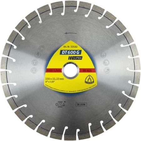 Алмазный диск KLINGSPOR 115X2,4X22,23/13K/9/S/DT/SUPRA/DT600G