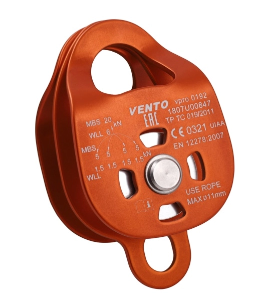 фото блок-ролик vento™ двойной double дюраль с подшипником, vpro 0192