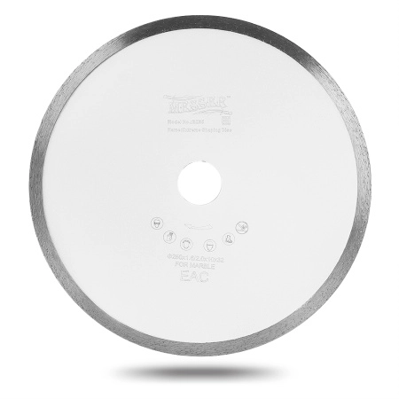 Диск сплошная кромка для резки мрамора M/X, мокрый, 250D-2.0T-10W-32/25,4