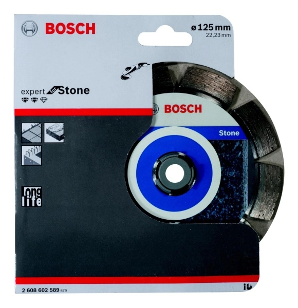 Круг алмазный BOSCH EXPERT FOR STONE 125X22 (2608602589) Ф125х22мм по граниту