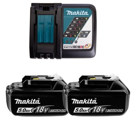 фото аккумулятор и зу makita 191l74-5 (зу dc18rc + акб bl1850b 2шт.)