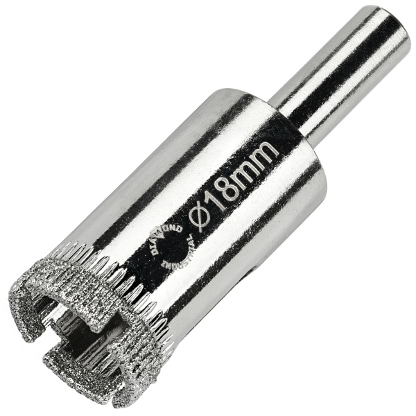 Алмазная коронка по керамике, плитке и стеклу 18 мм Diamond Industrial