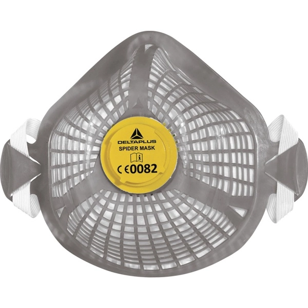 фото полумаска многоразовая с клапаном (ffp2w) delta plus spidermask p2w x5