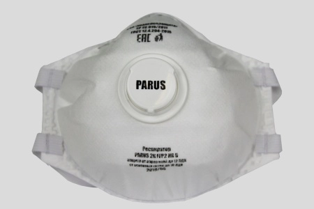 фото респиратор parus 2k (ffp2) с клапаном (200 шт)