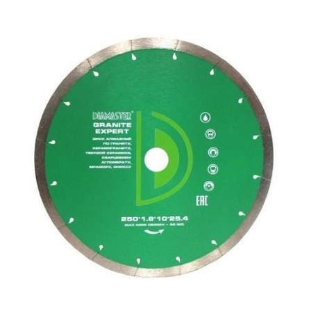 Диск корона Expert д.250*25,4 (2,0*11)мм | гранит/wet DIAMASTER