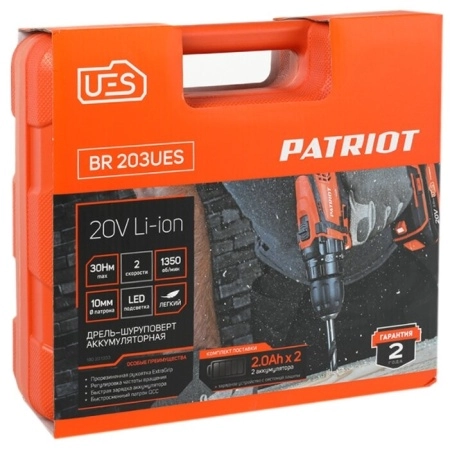 фото дрель-шуруповерт patriot br 203ues