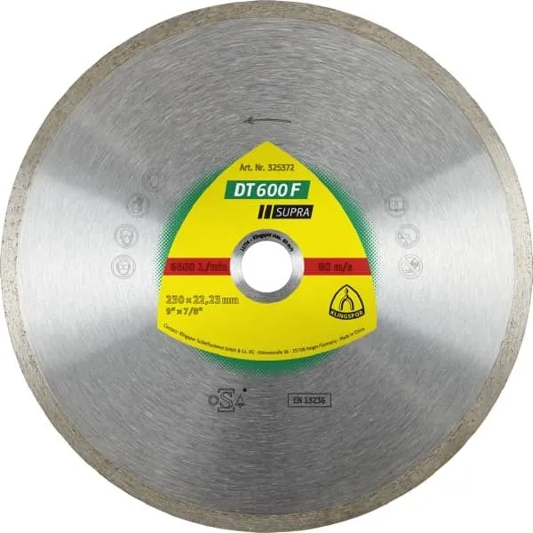 Алмазный диск KLINGSPOR 100X1,6X22,23/16/GR/7/S/DT/SUPRA/DT600F