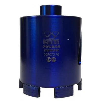 Коронка алмазная по бетону KEOS PULSAR (микроудар) М16 72/70мм (DCP072.70)