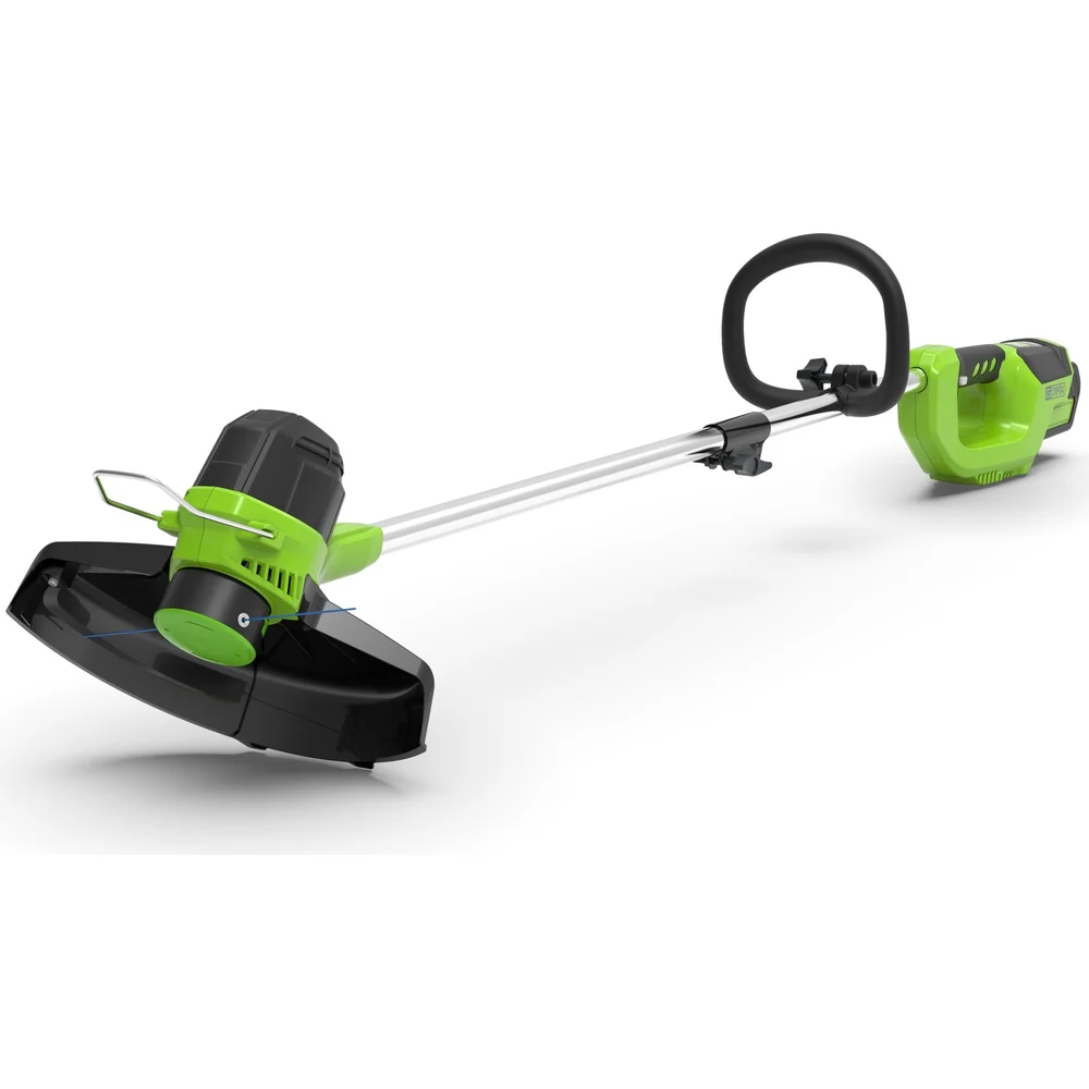 фото аккумуляторный триммер greenworks g40lt30