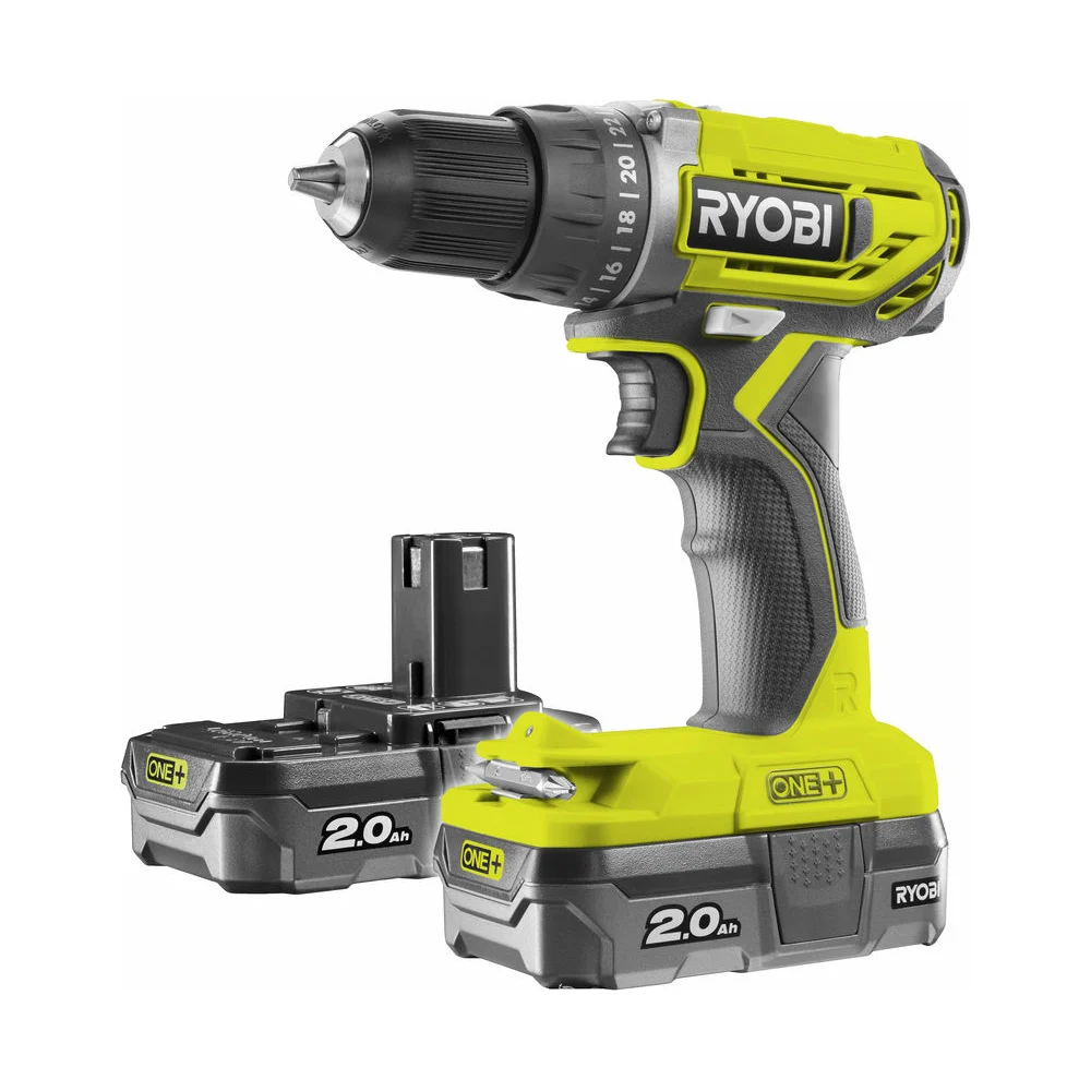 фото аккумуляторная дрель-шуруповерт ryobi r18dd2-220s