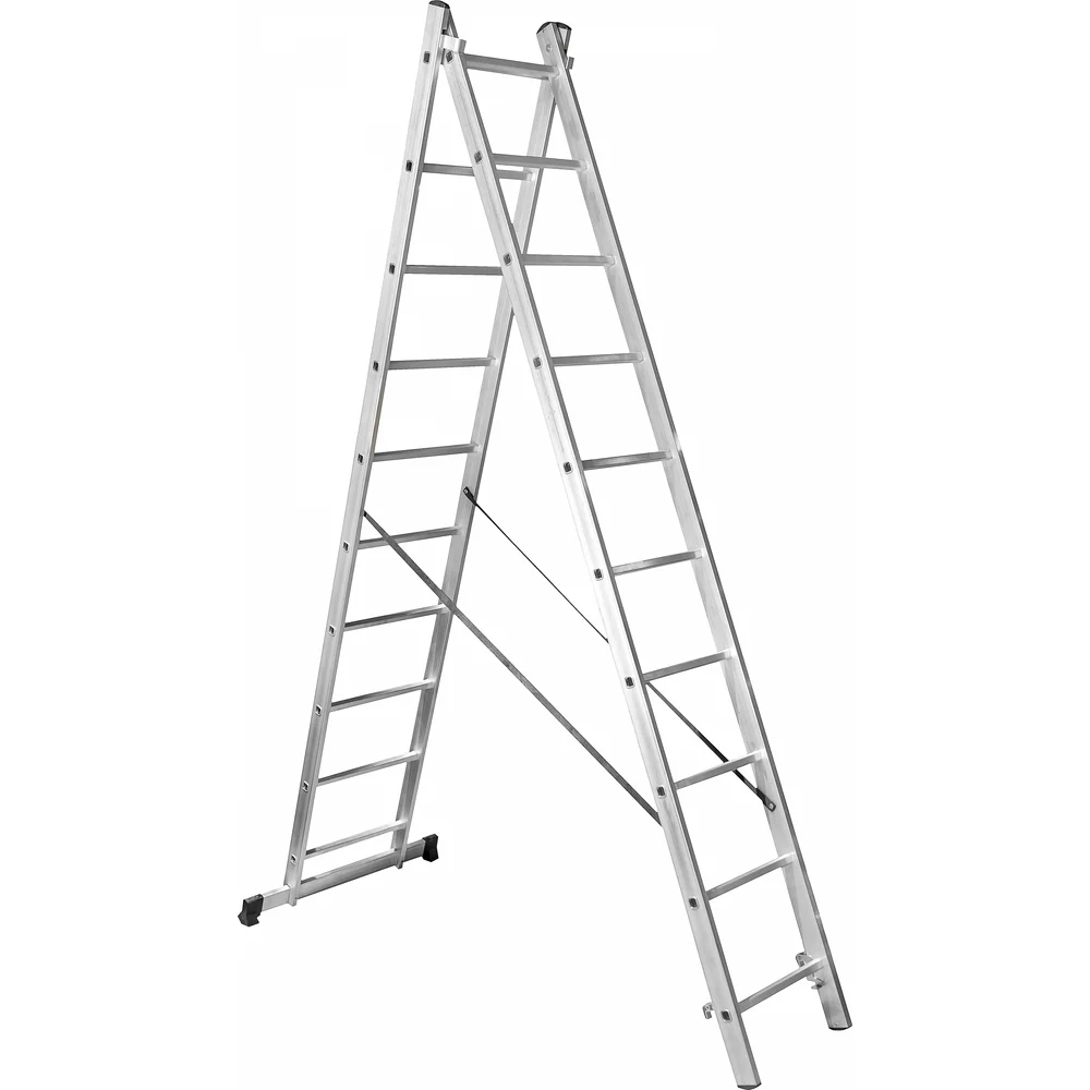 фото двухсекционная лестница gigant l-02 2х10 5,65 м