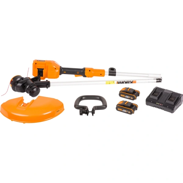 фото аккумуляторный триммер worx wg183e