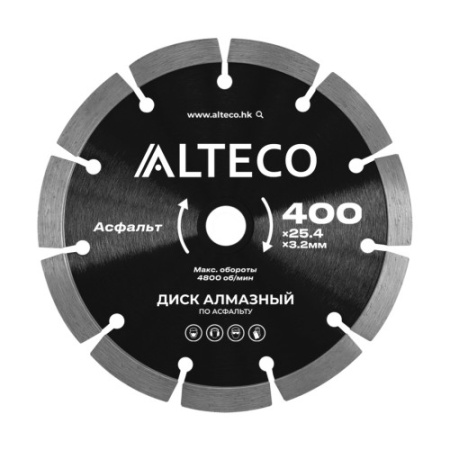 Диск алмазный по асфальту ALTECO 400x25.4x3.2 мм